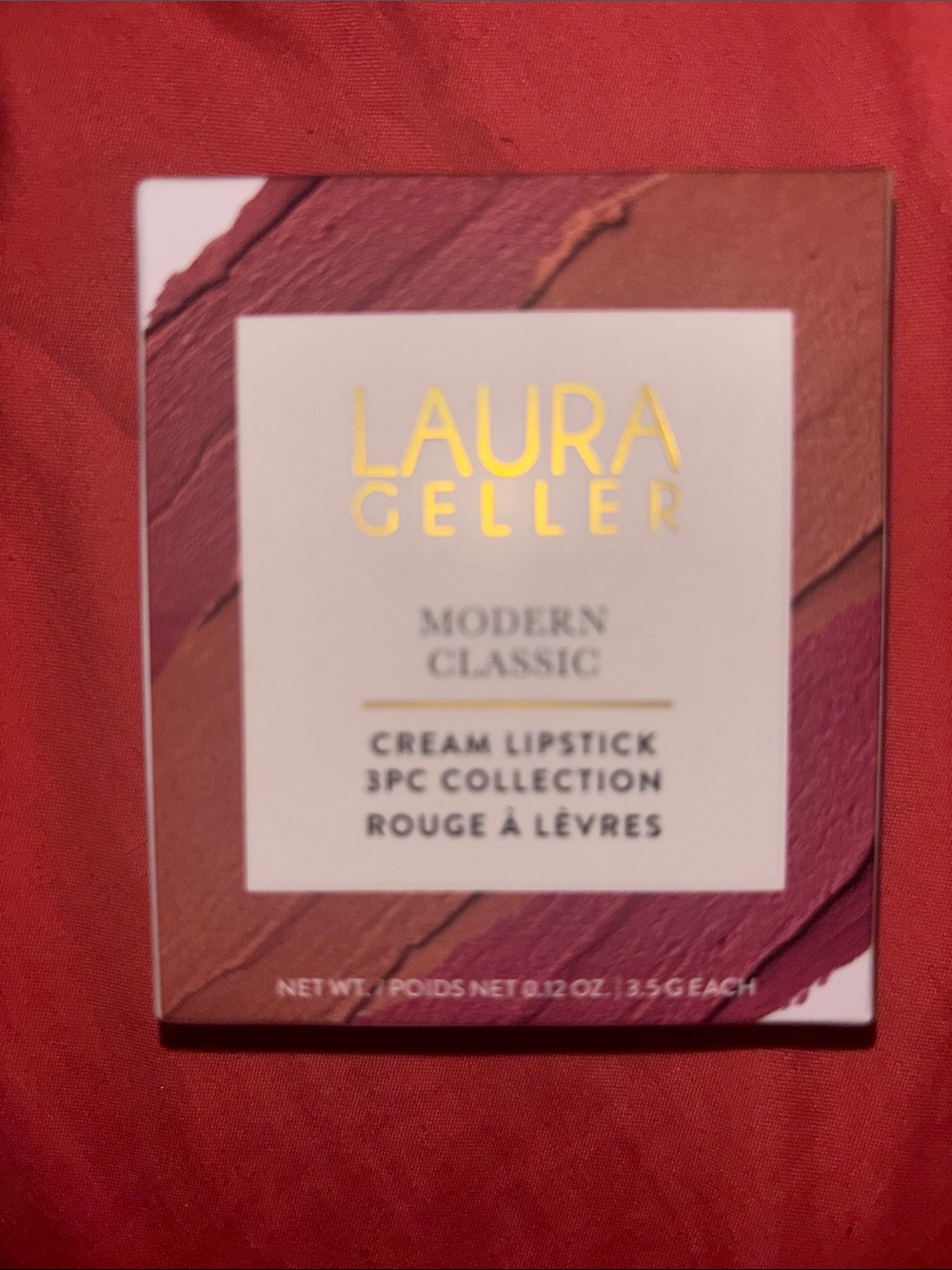 Laura Geller Modern Classic Cream Lipstick 3pc Set NEW